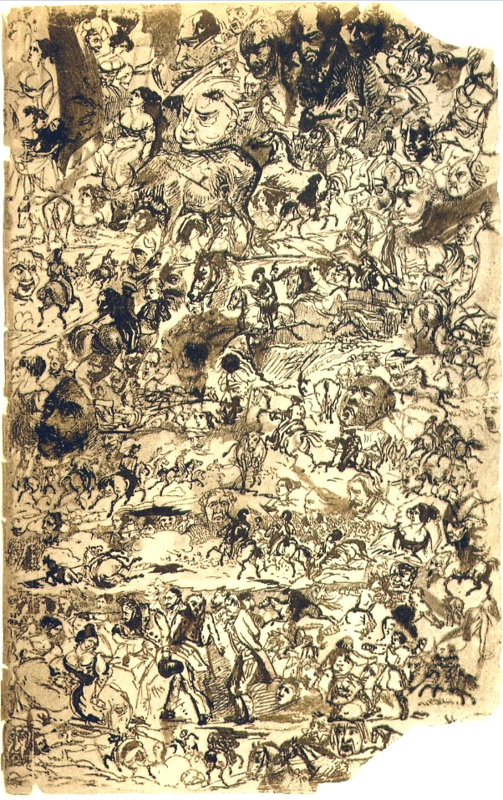 Рисунки на обложке автографа повести Вадим, 1832–34 годы