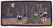 Черные вороны или островок воспоминаний, 1994 г. Картон, гуашь. 18,5х9,5 см