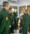 На открытии выставки курсанты военной академии