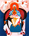 Триптих Богоматерь на троне, центральная часть, 1990, х.м. 96х80
