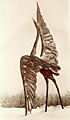 В.Пензин Парковая скульптура "Журавушка" 1973г.,  алюминий,чеканка, 600х400х100см.