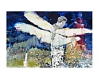 Чжао Жуймин. Композиция №10 из серии «Полет стрекозы». Холст, акрил. ткань, смешанная техника, 100 × 150 см. 2020 г.