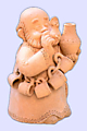 "Абашевский гончар", 2003 г., малая камерная скульптура, терракота