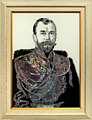 Николай II. Инкрустация по стеклу. 2012г