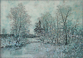 Зимний Пейзаж 1995 г..Цветной перламутр
