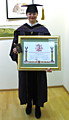 Гайдис Наталья с дипломом почетного Академика